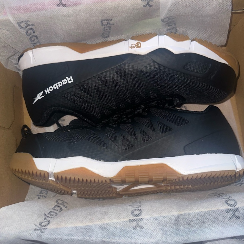 Reebok Women's Black Athletic Shoes with Gum Sole